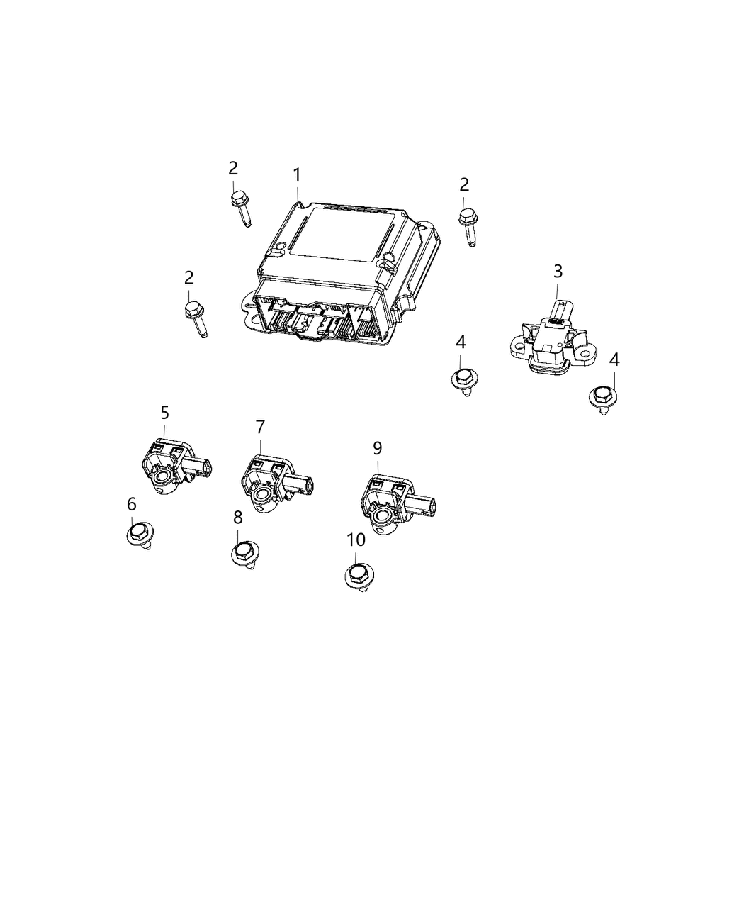 Mopar 68316748AB OCCUPANT Restraint Module