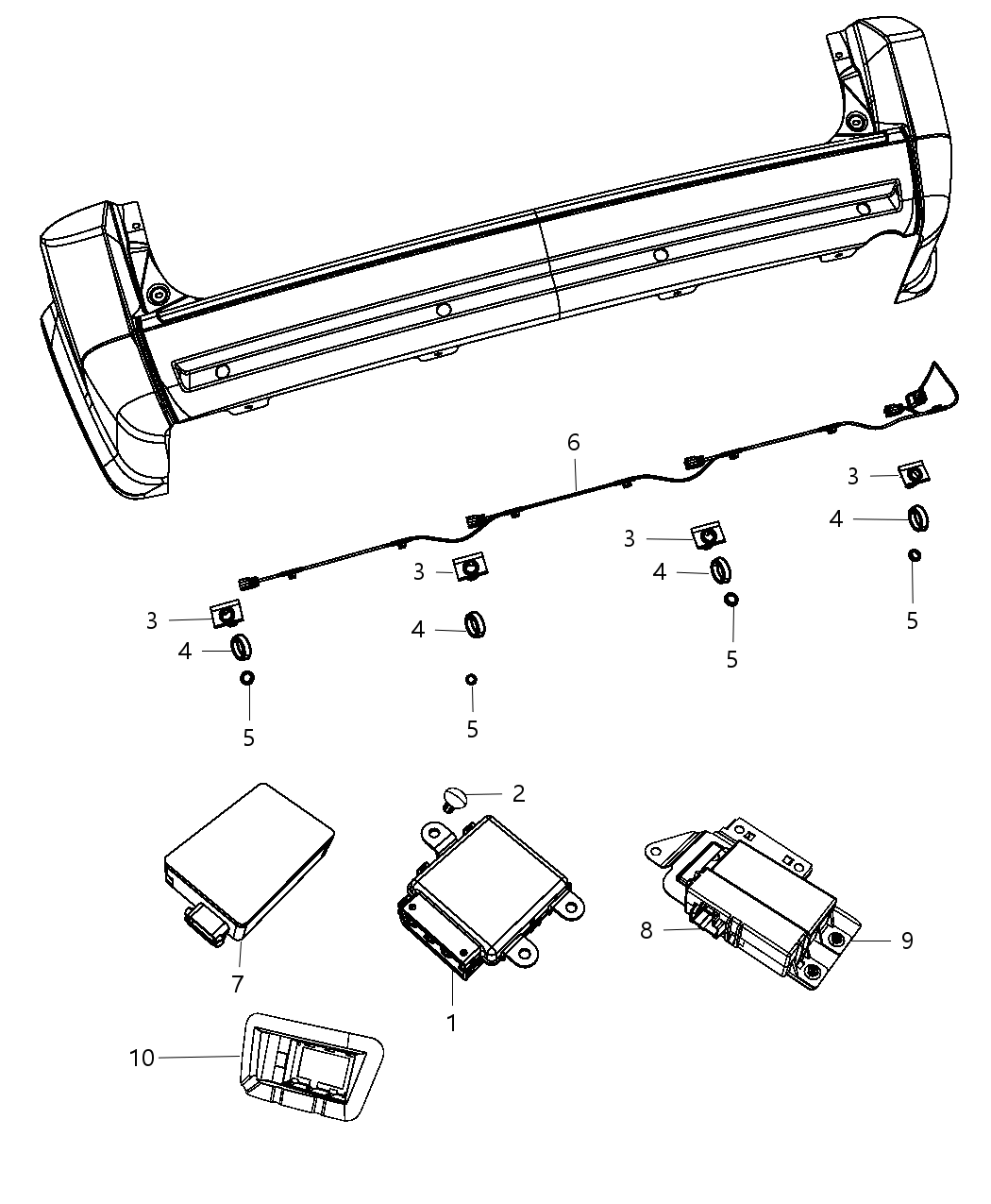 Mopar 68036233AE Module-Blind Spot Detection