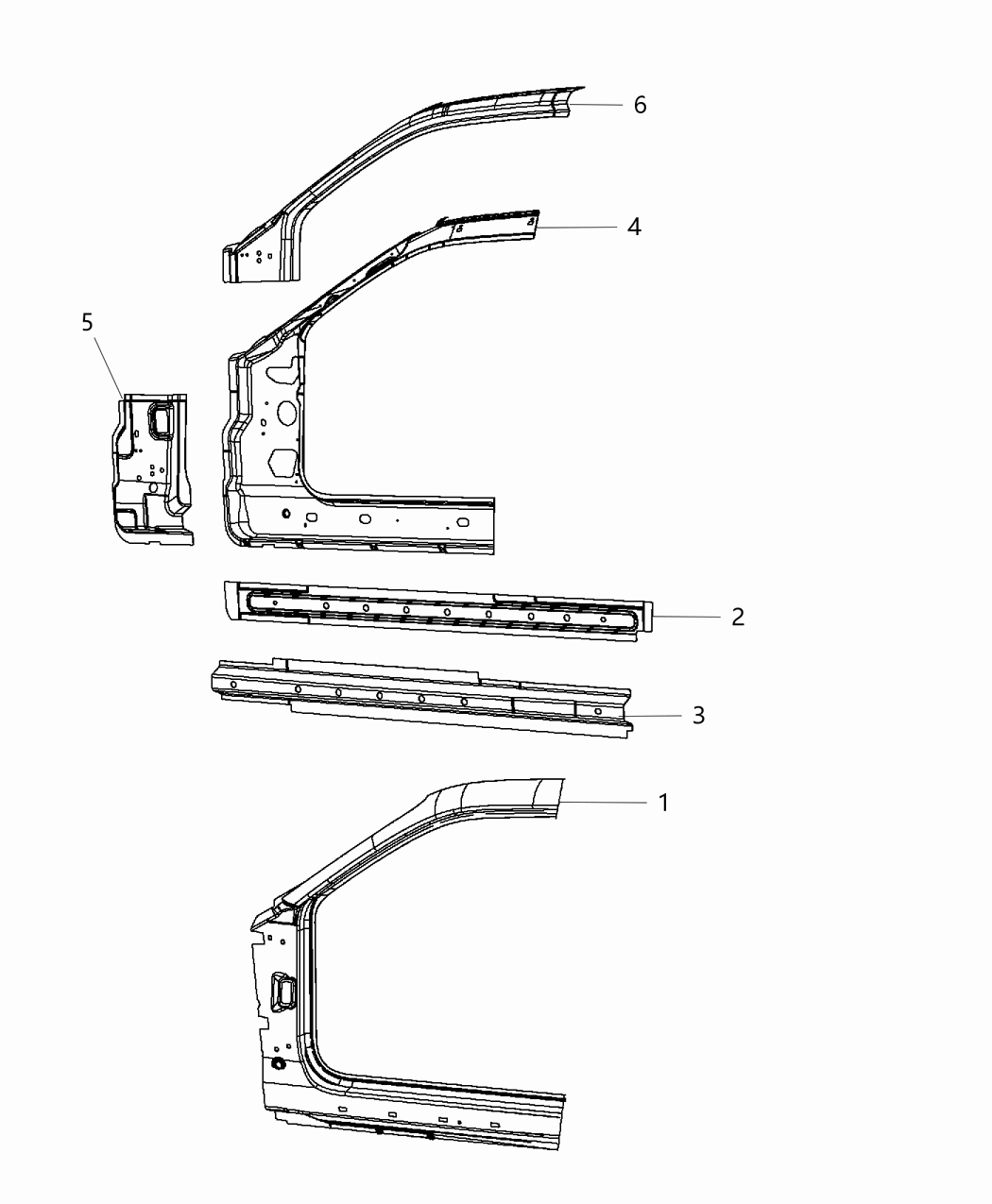 Mopar 68043534AD Panel-Body Side Aperture Front