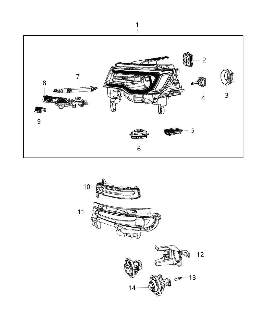 Mopar 55112916AD Headlamp