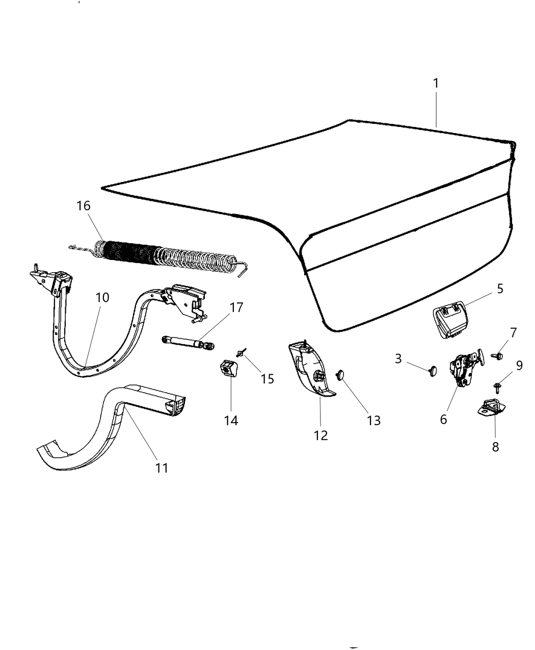 Mopar 5056268AD Latch-DECKLID