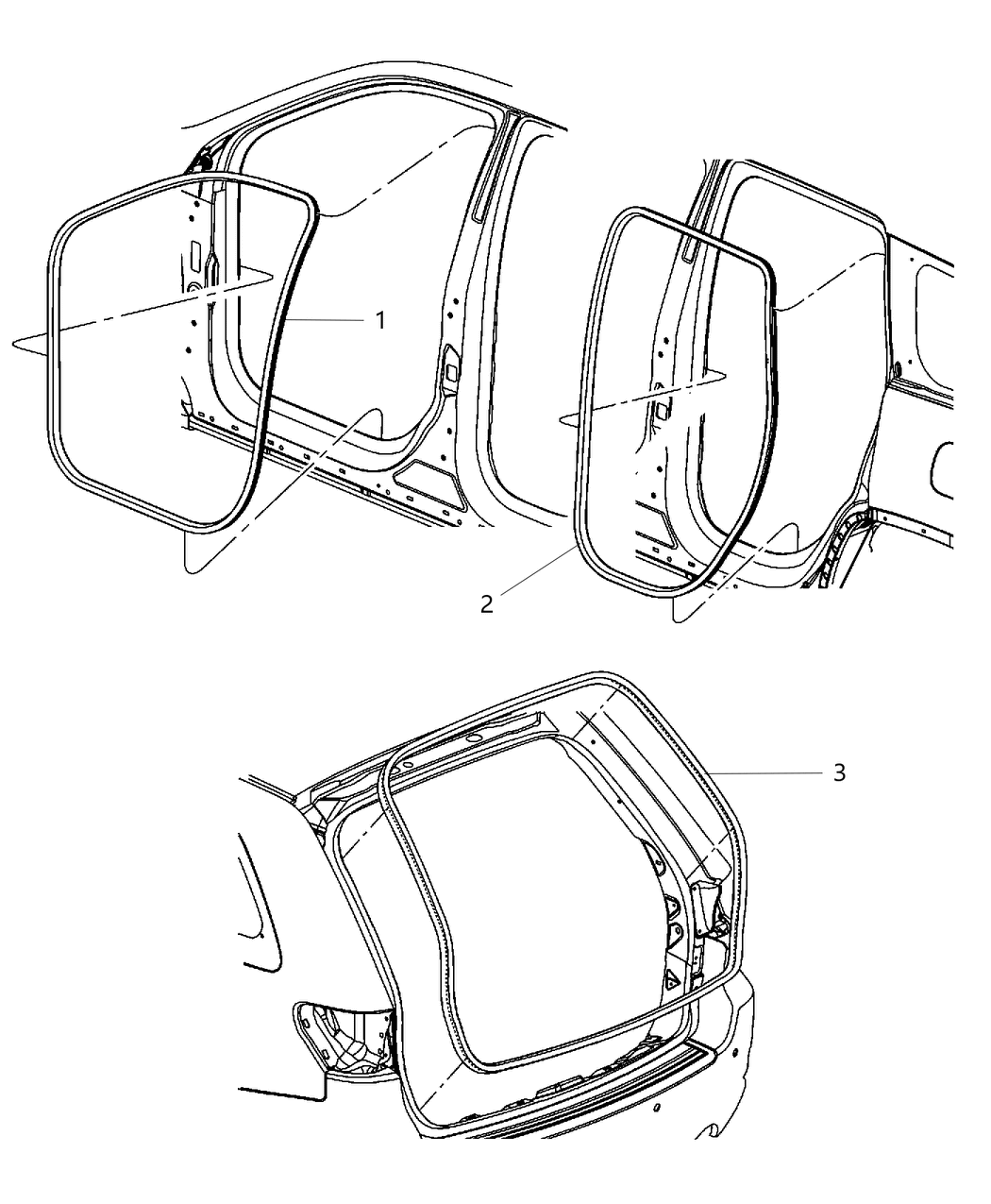 Mopar 55399256AB WEATHERSTRIP-Front Door Secondary