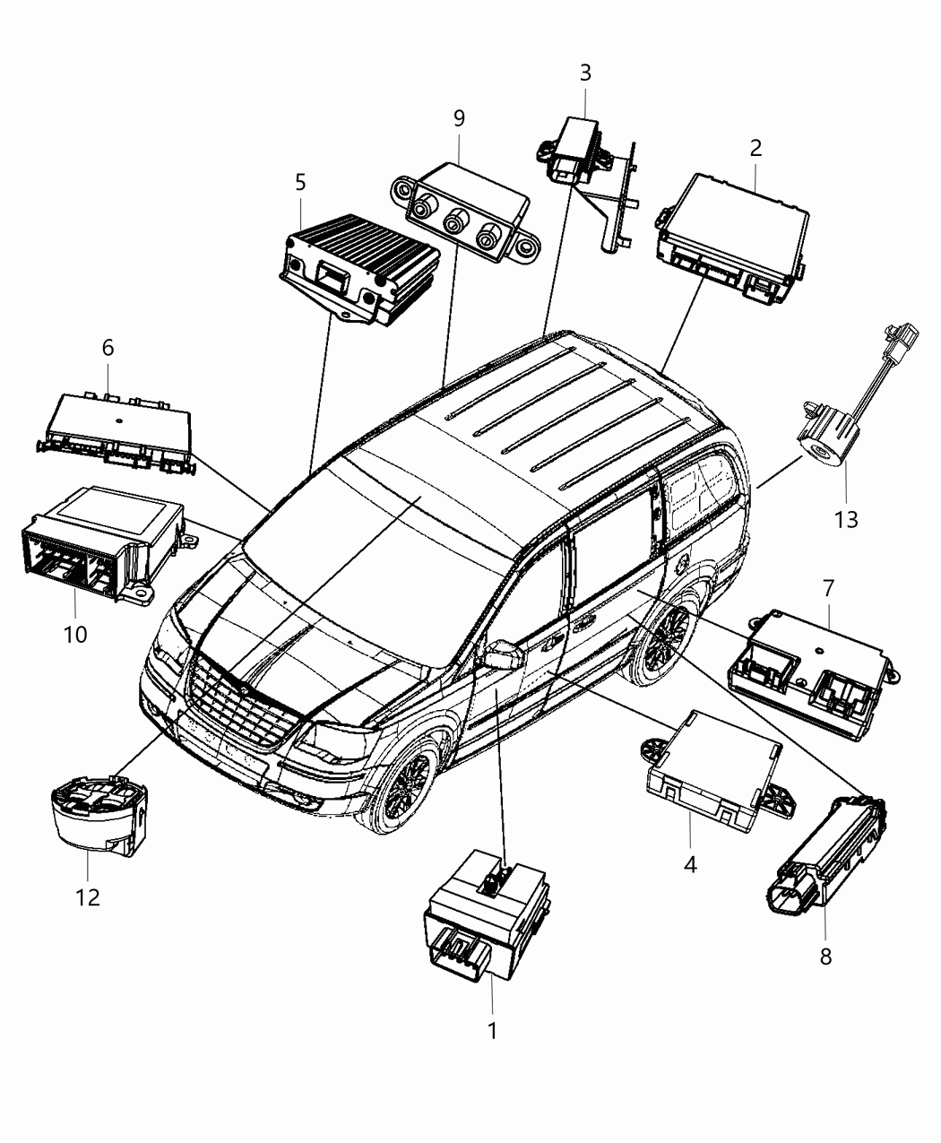 Mopar 68233535AC OCCUPANT Restraint Module