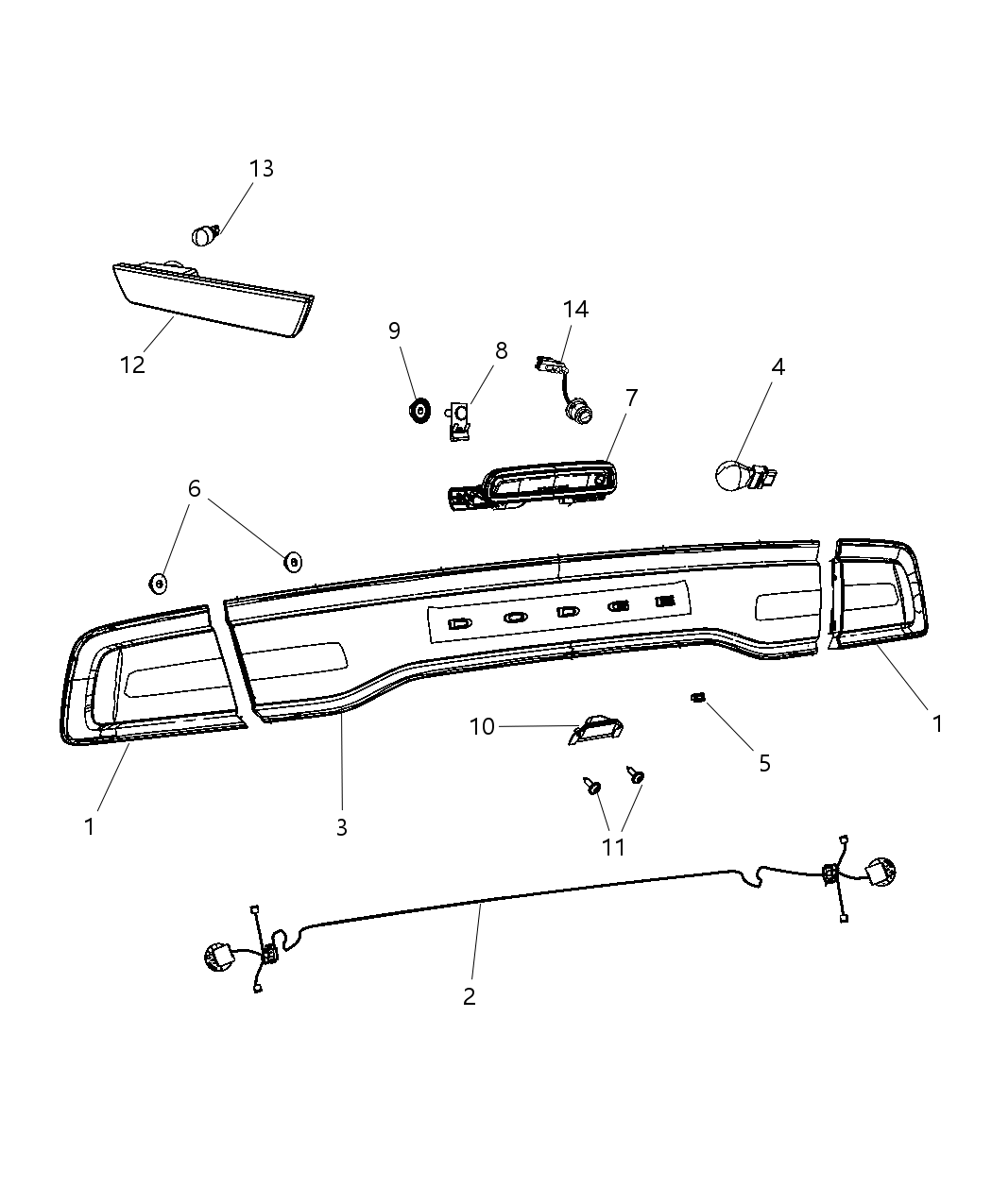 Mopar 57010414AE Lamp-Tail Stop Turn