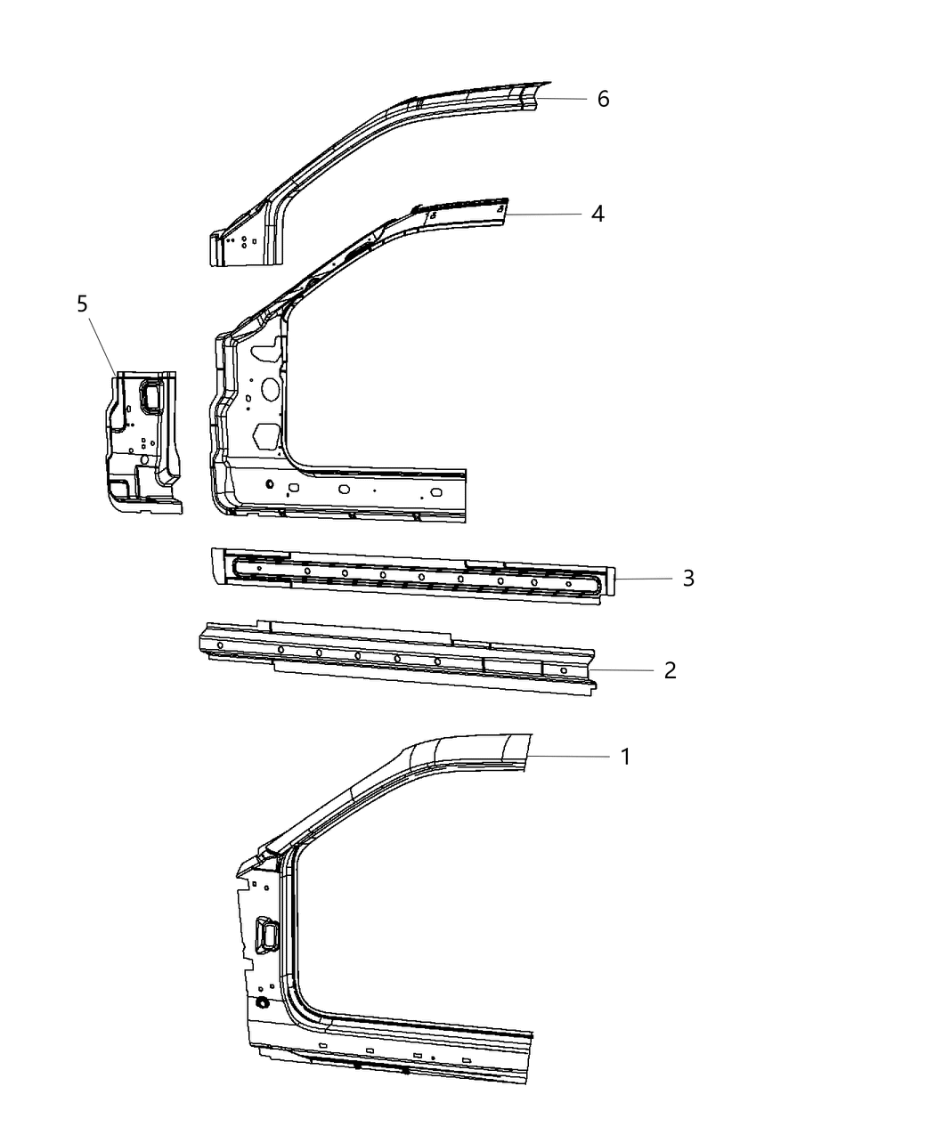 Mopar 68044190AD REINFMNT-Body Side Aperture Front