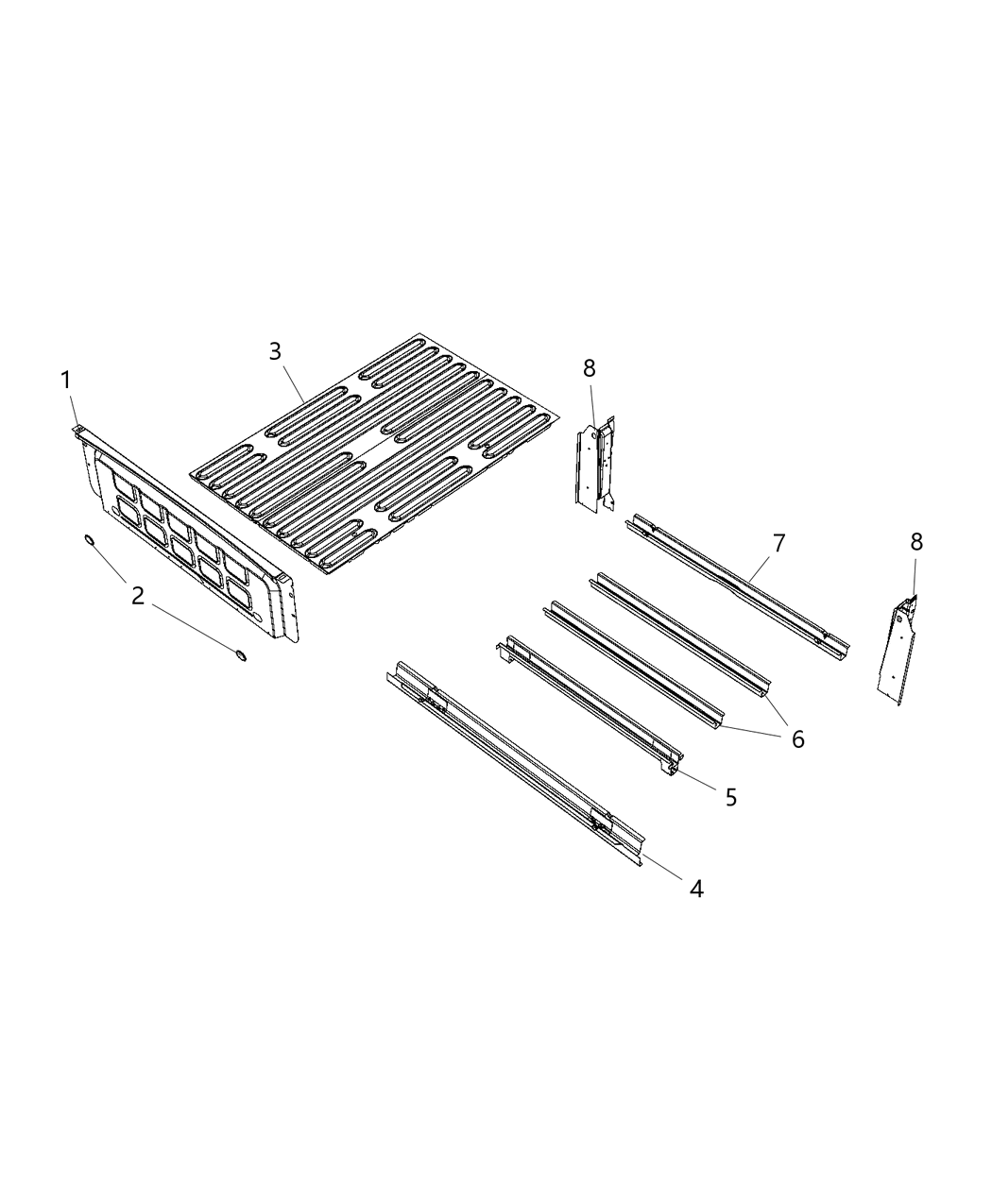 Mopar 55372122AB Panel-Box Floor