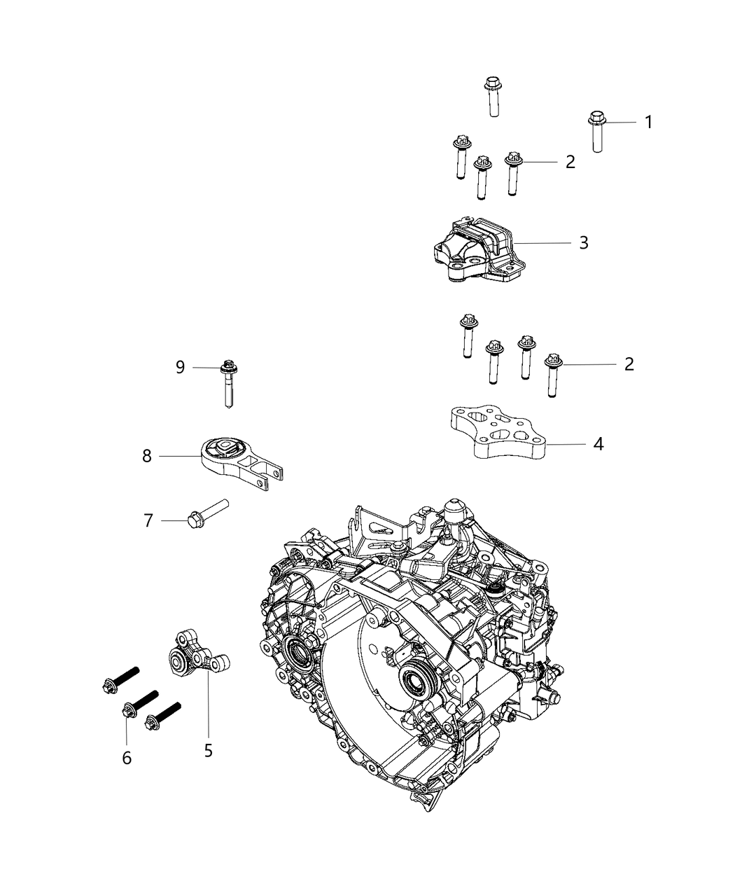 Mopar 68253028AD INSULATOR-Transmission Mount