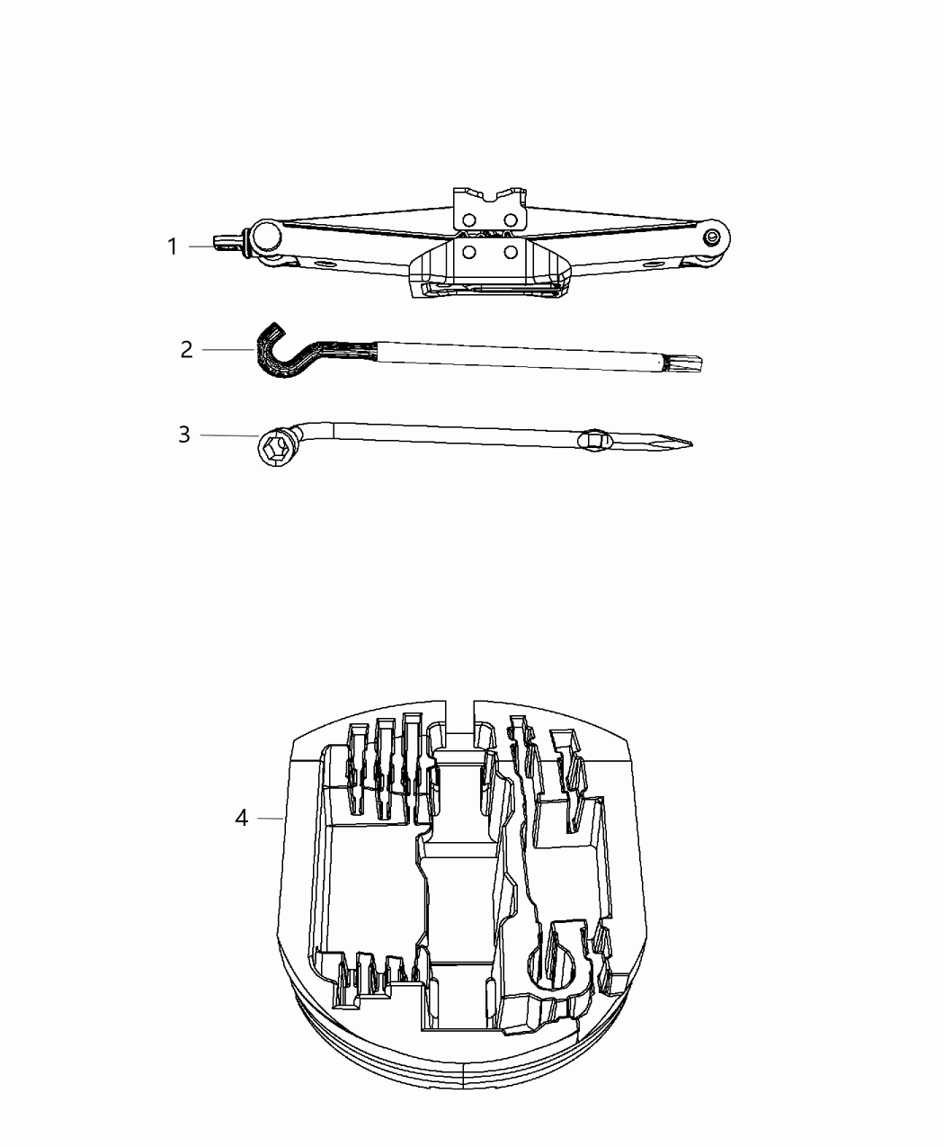 Mopar 68145664AB Tray-Jack Storage