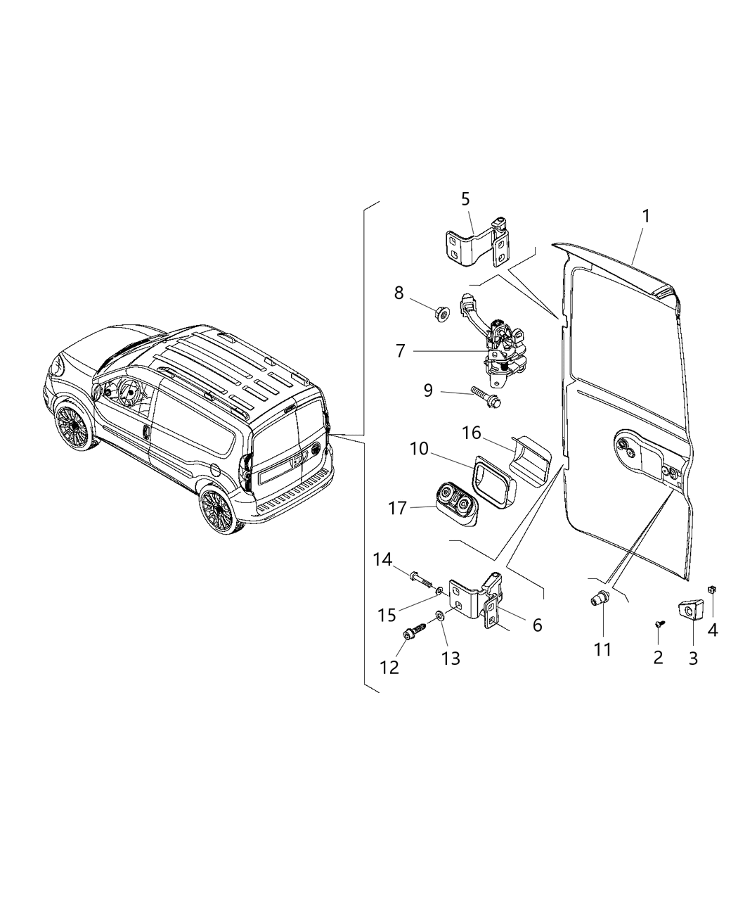 Mopar 68266418AA Door Upper Hinge