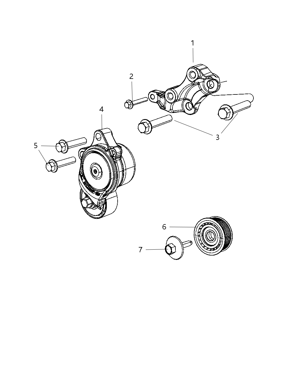 Mopar 68148387AA Bracket-TENSIONER Support