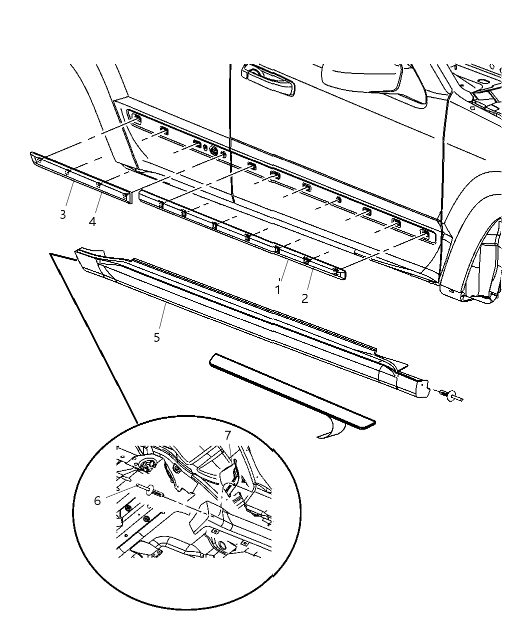 Mopar 1DG41RXFAA Molding-Rear Door