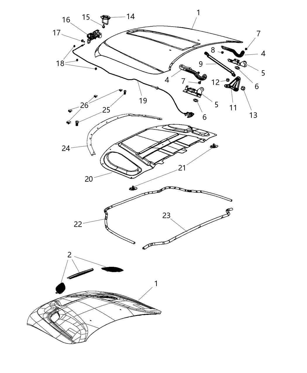 Mopar 68465610AB Hood-Hood