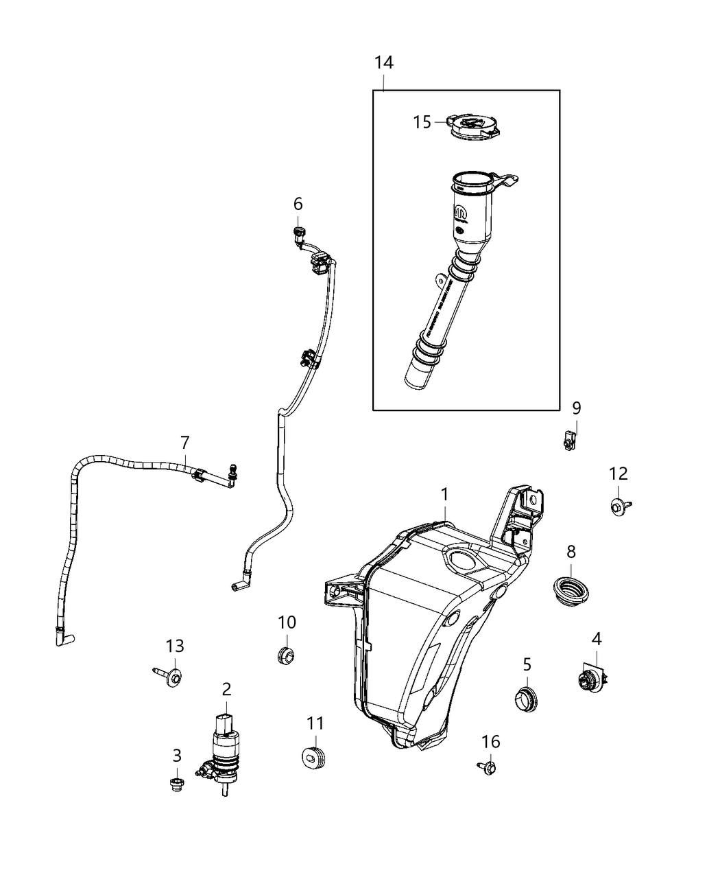 Mopar 68382577AA Hose-Windshield Washer