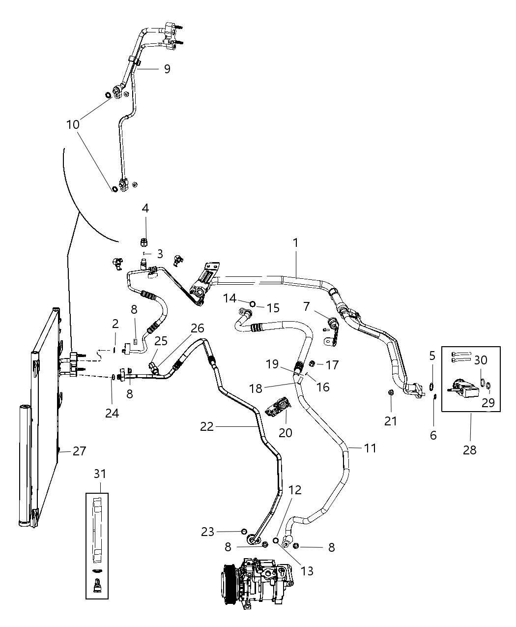 Mopar 68143796AD Line-A/C Discharge