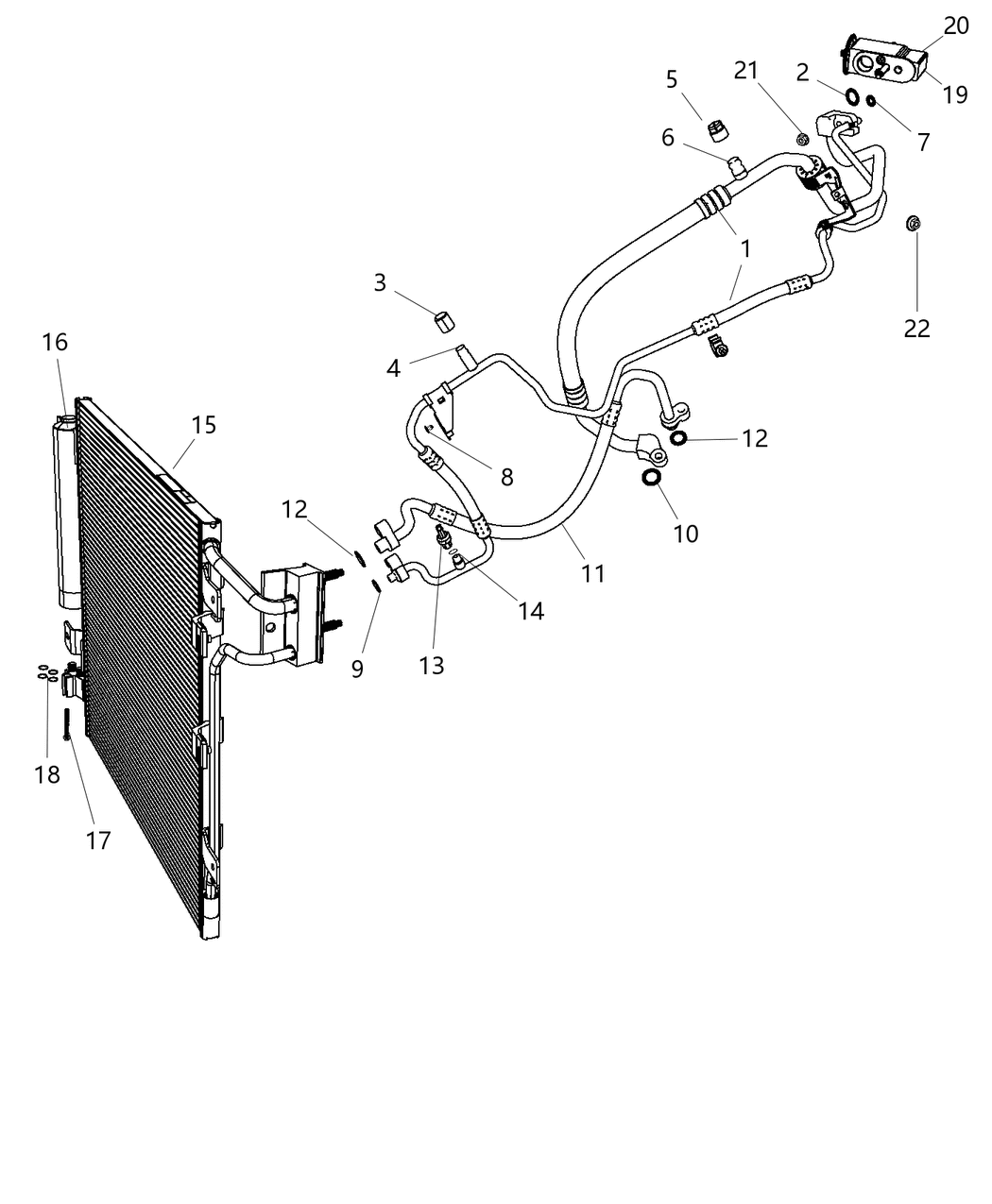 Mopar 55111375AG Line-A/C Suction And Liquid