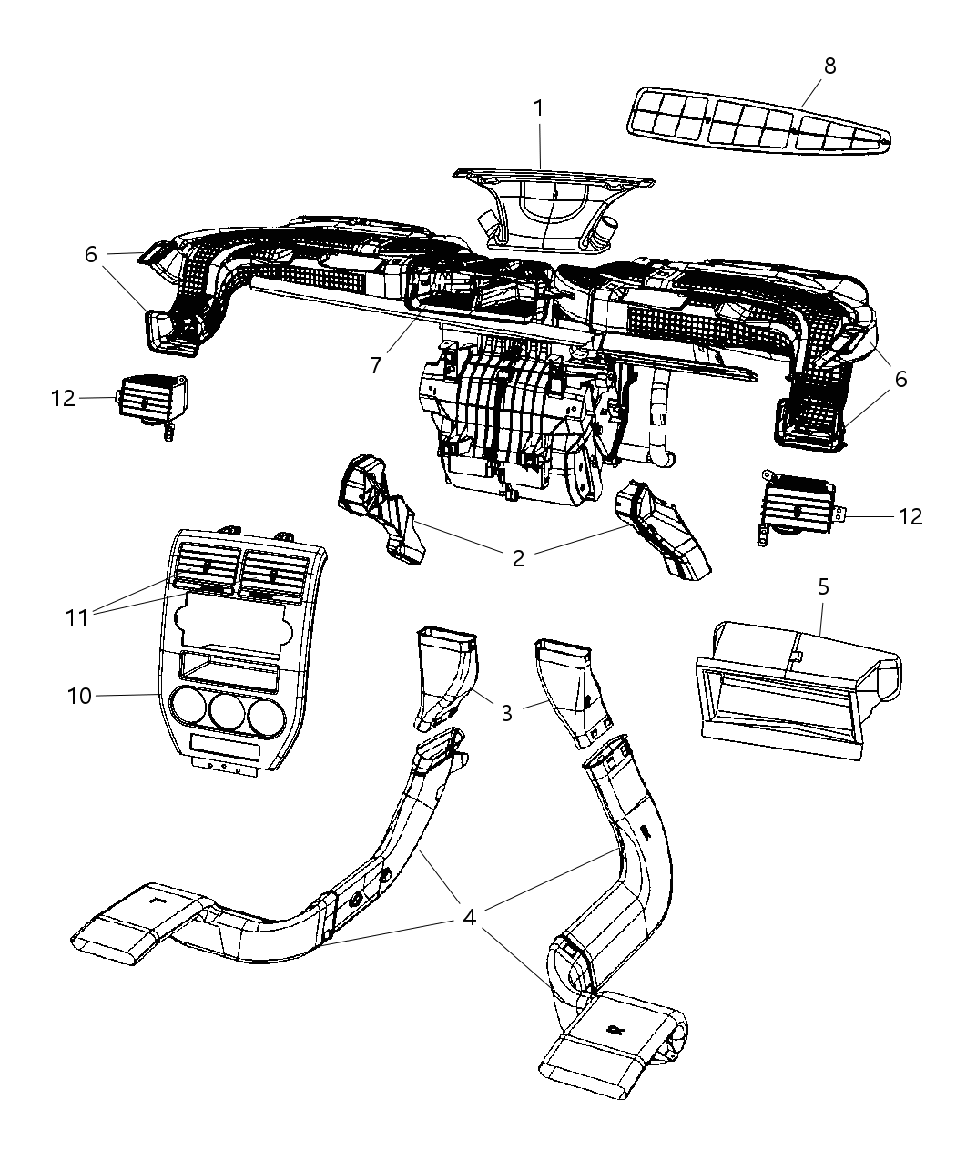 Mopar 5058207AA Duct-DEMISTER