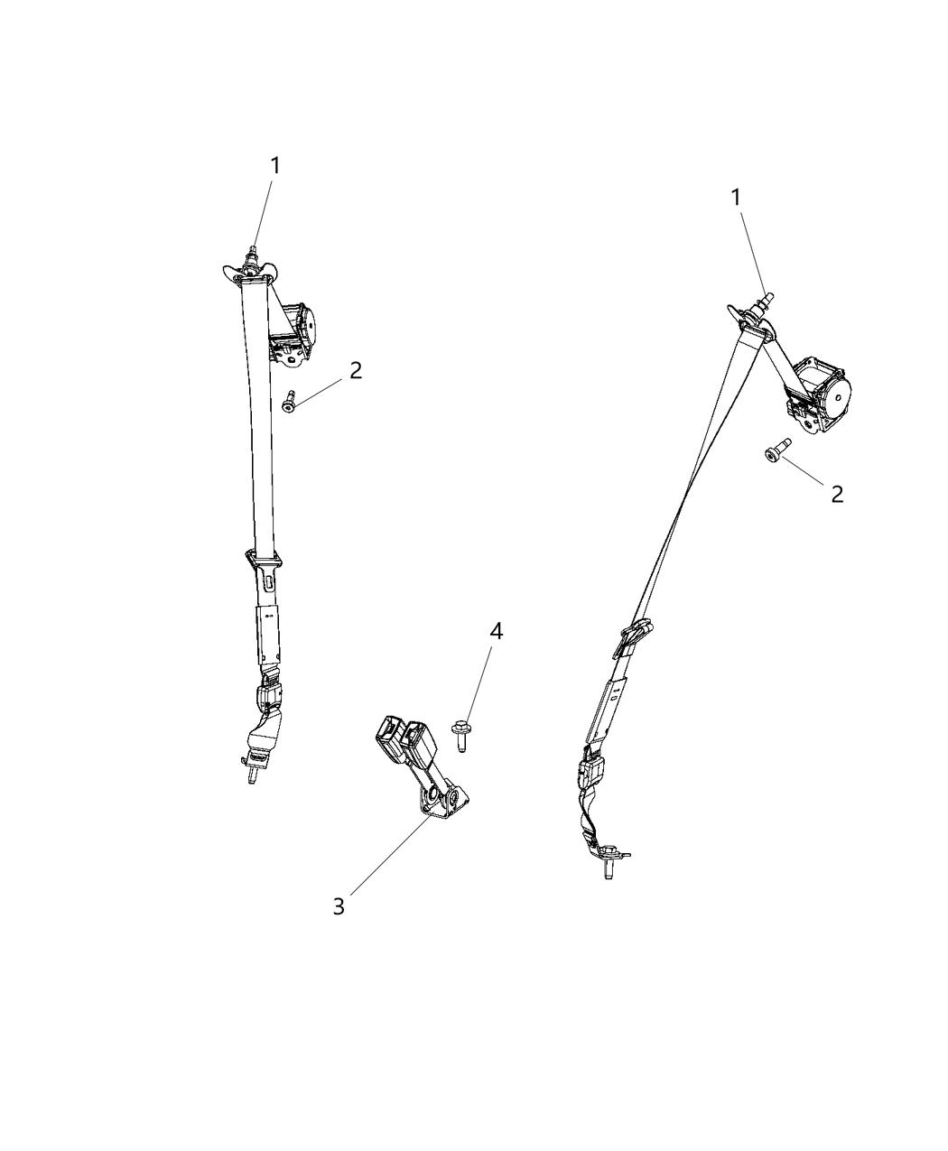 Mopar 5ME441L1AC 3Rd Row Outer Seat Belt