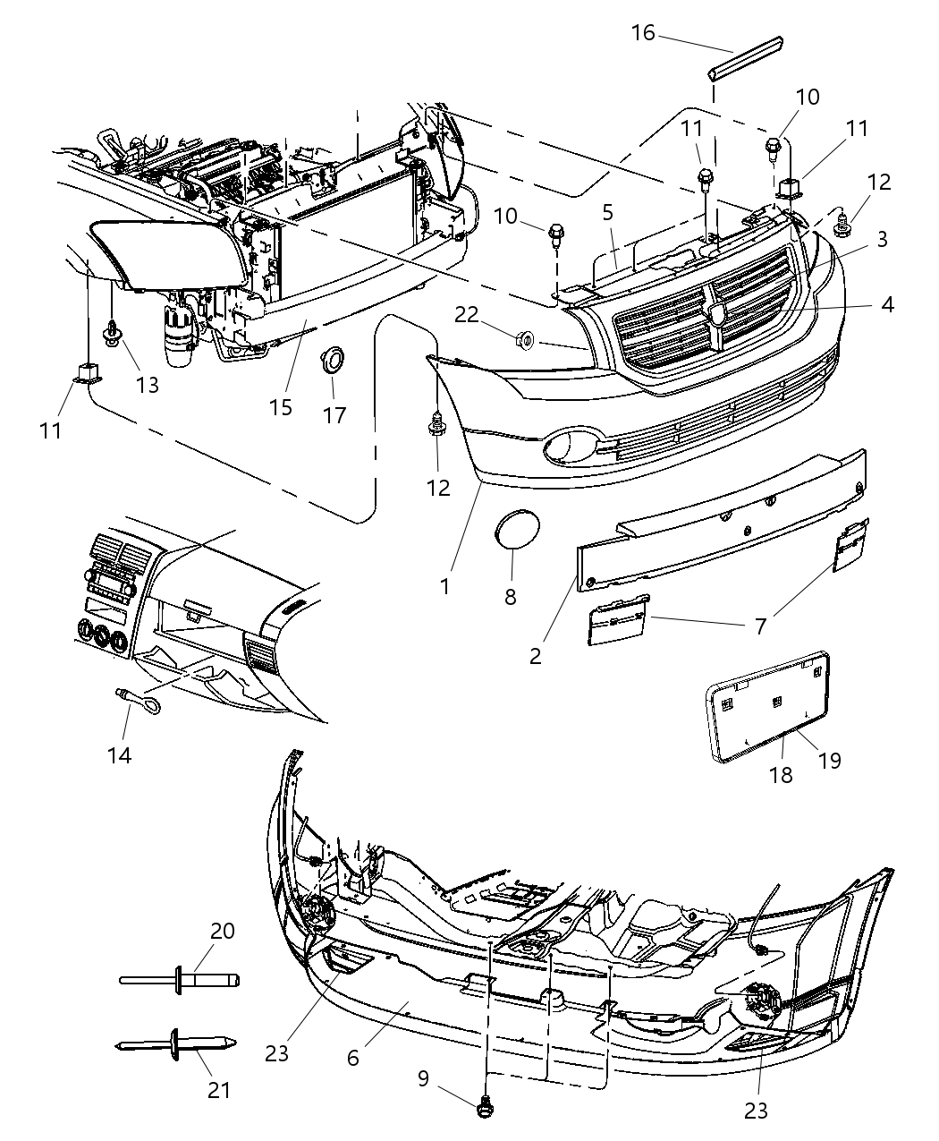 Mopar 5030286AA Panel-Lower FASCIA