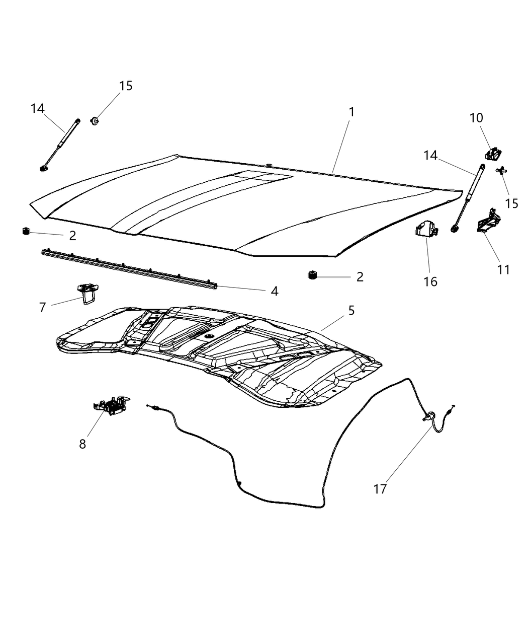 Mopar 5057776AA SILENCER-Hood