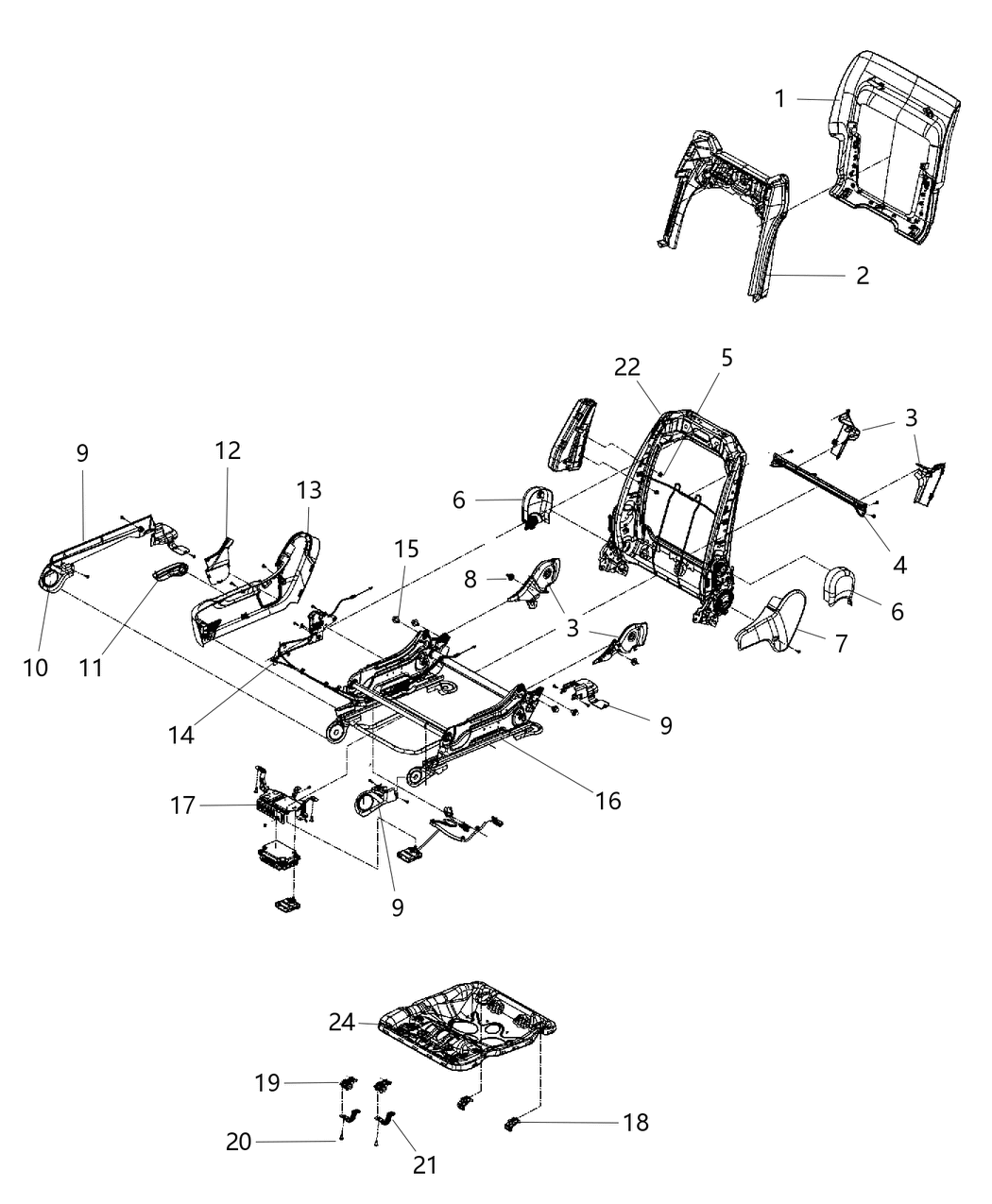 Mopar 1YG04HL1AA Handle-RECLINER