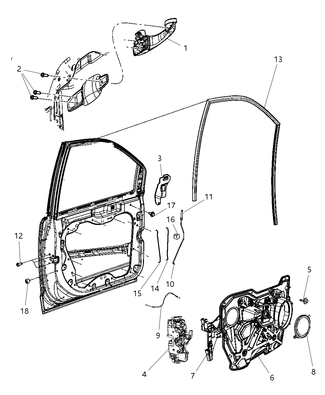 Mopar 4894928AC Channel-Front Door Glass