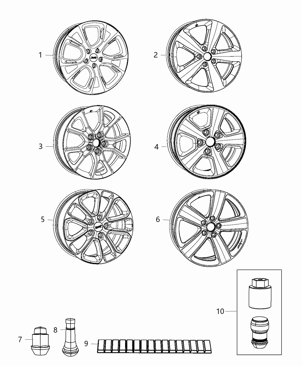 Mopar 1VH41AAAAC Wheel-Aluminum