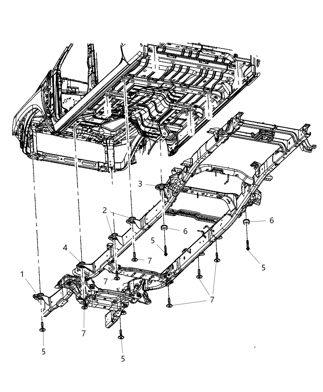 Mopar 68349244AD Body Hold Down