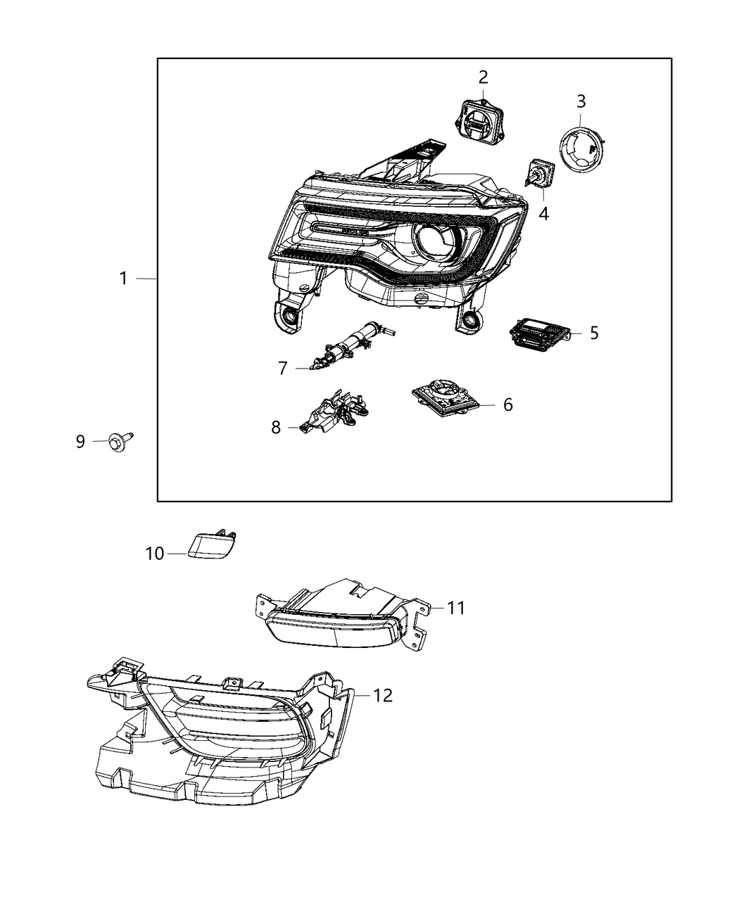 Mopar 68266654AG Headlamp