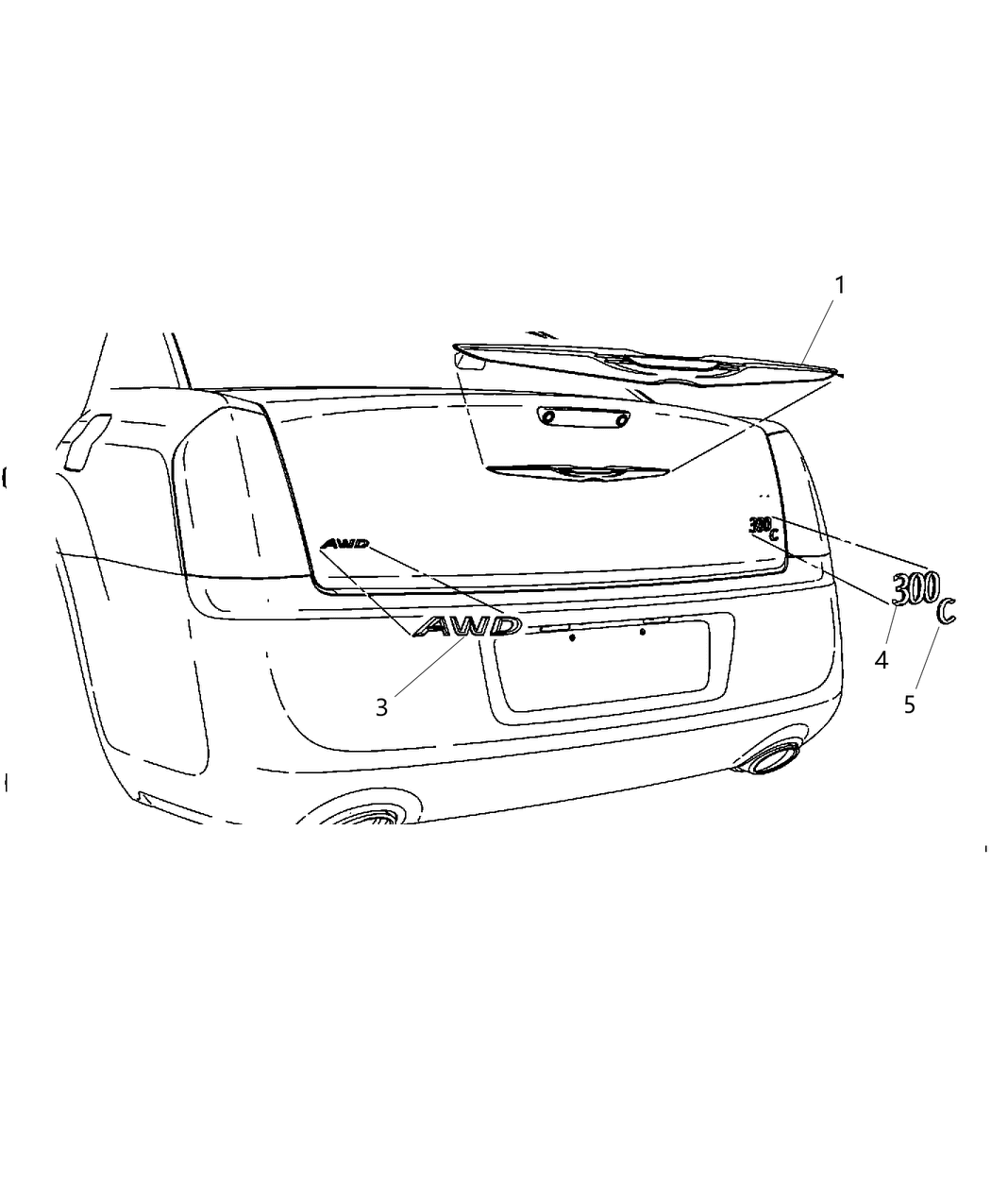 Mopar 5182285AA DECKLID