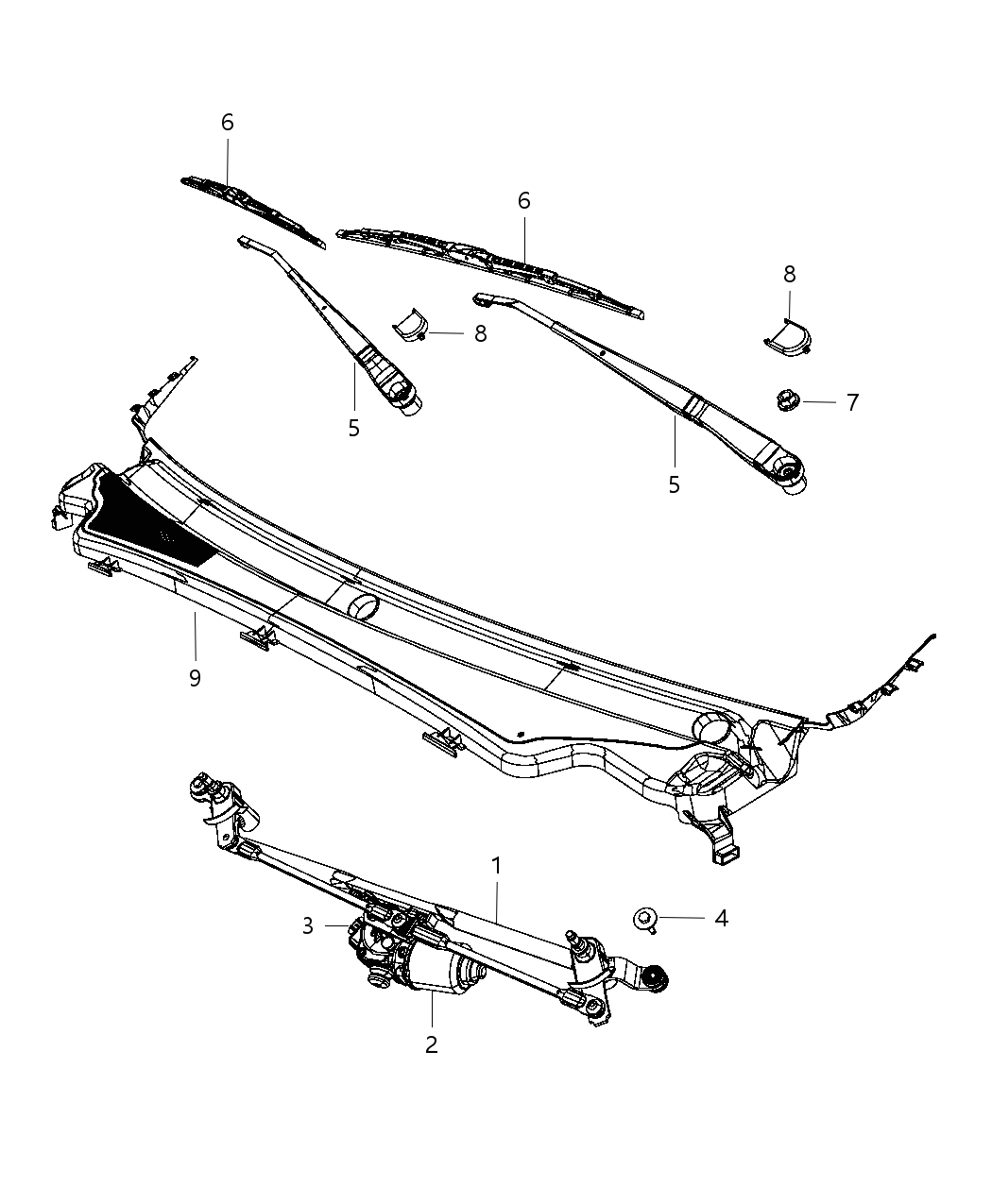 Mopar 55079158AD WIPERUNIT-Windshield