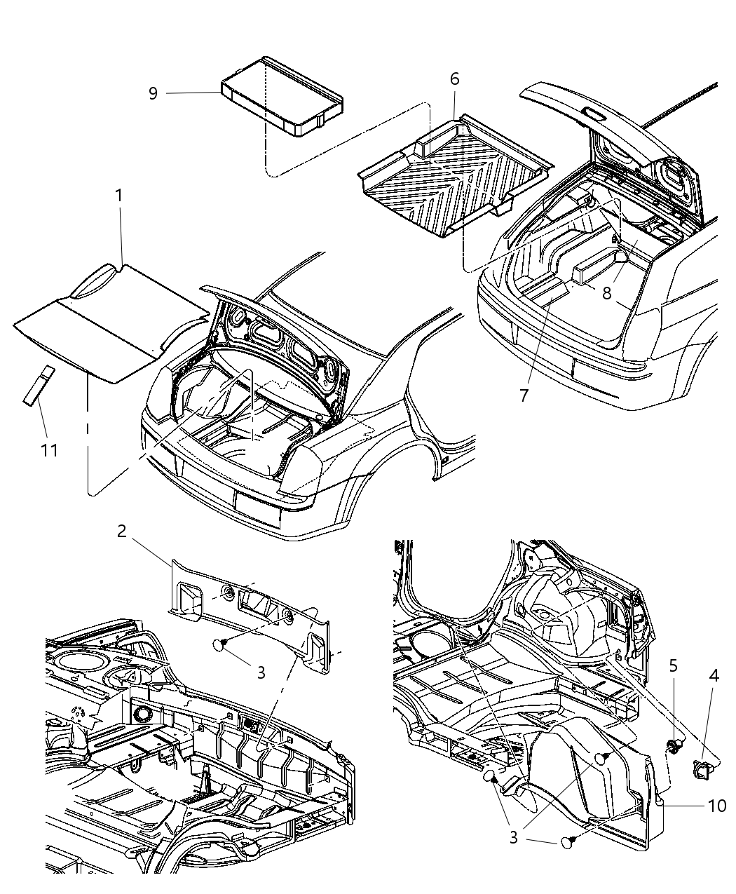 Mopar 4628935AB Carpet-Luggage Compartment