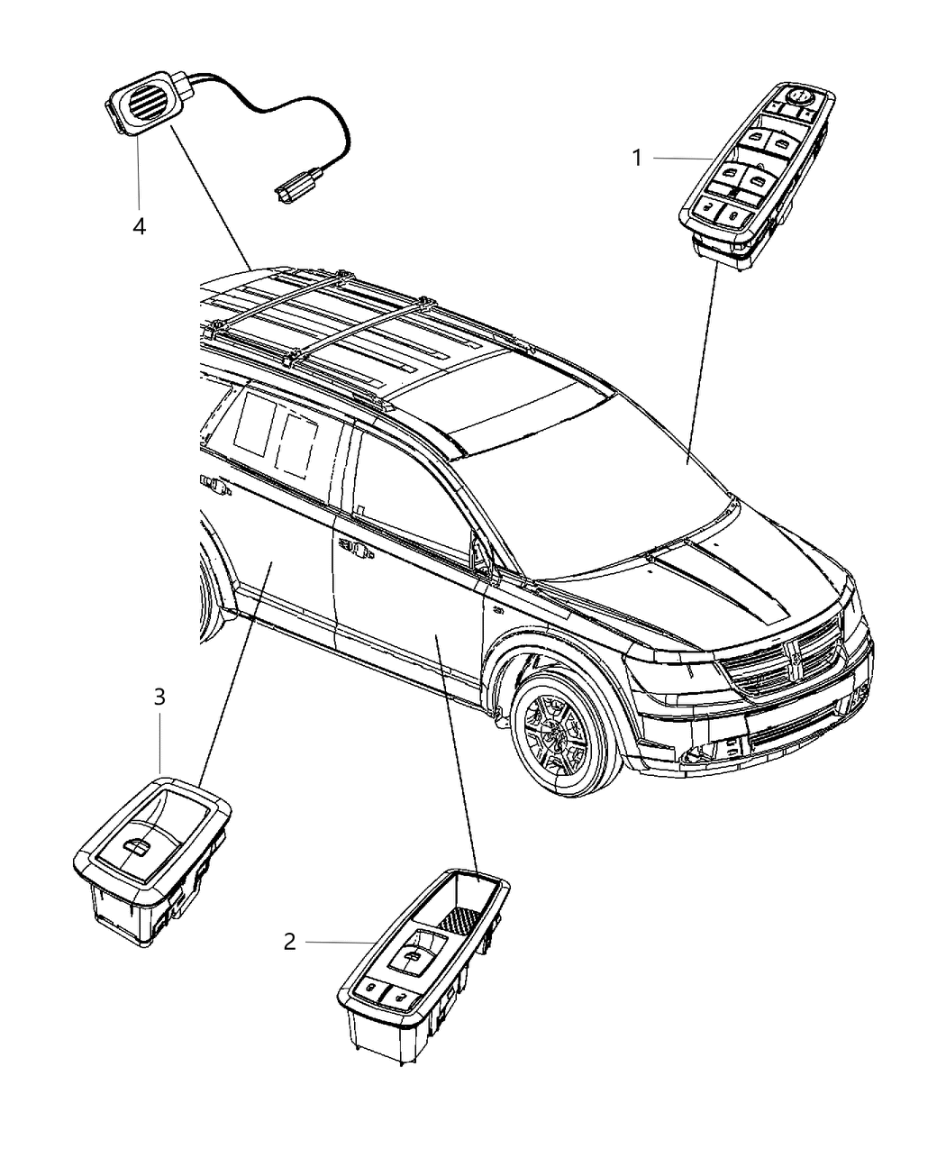 Mopar 68139805AC Switch-Front Door