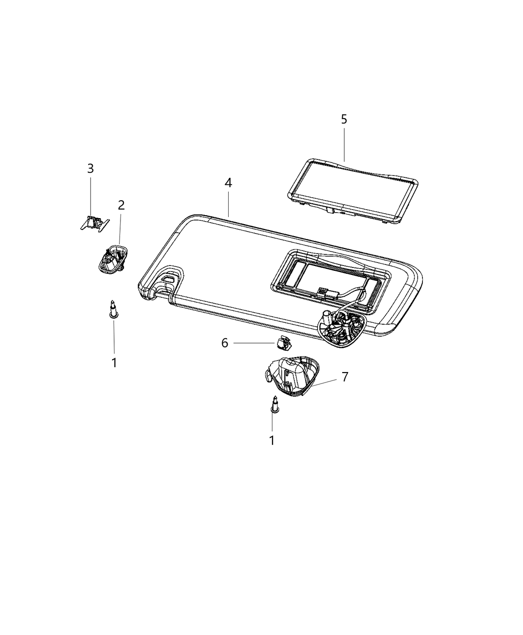 Mopar 6PS37TX7AA Support-Visor