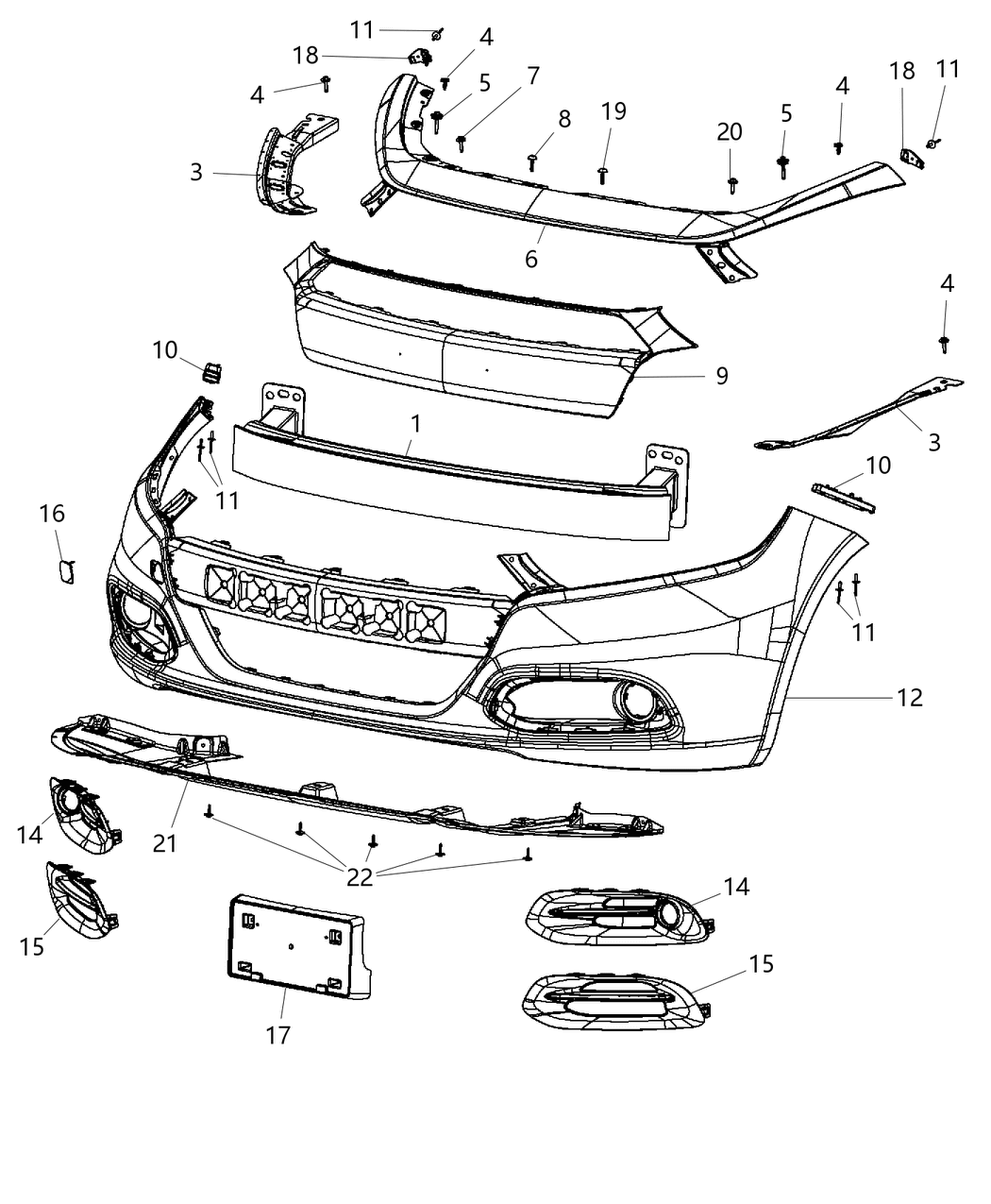 Mopar 1TS71TZZAD Front Lower Bumper Cover