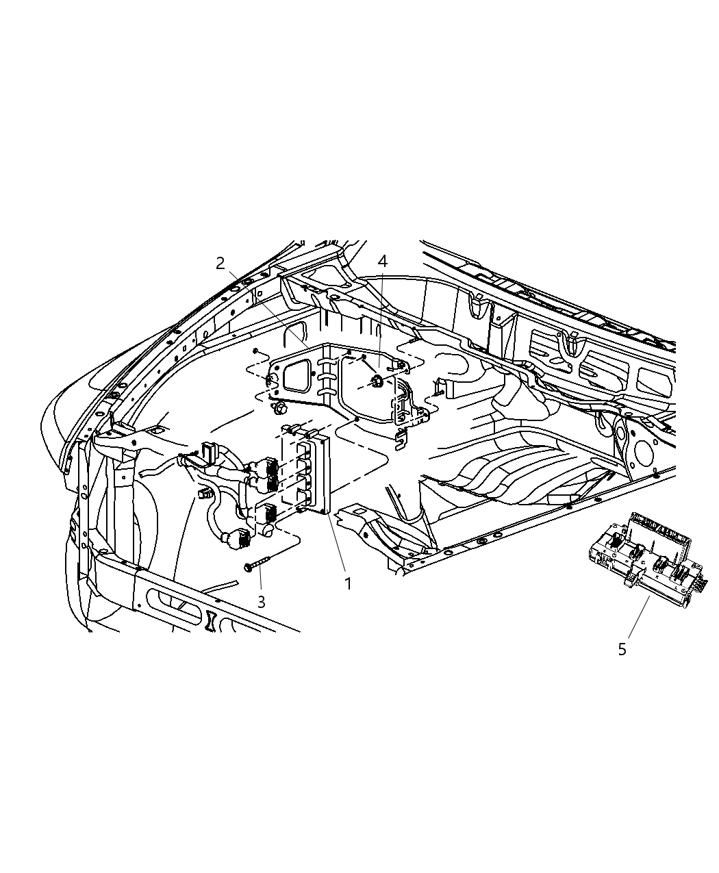 Mopar 5187539AD Bracket-POWERTRAIN Control Module