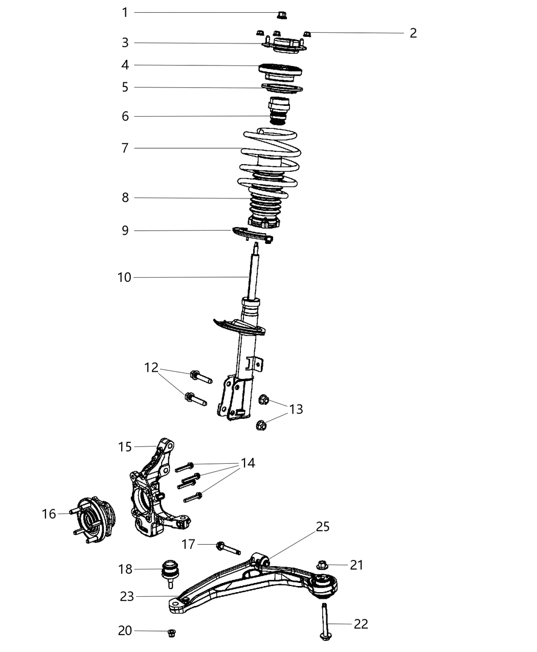 Mopar 68026159AA STRUT-Suspension