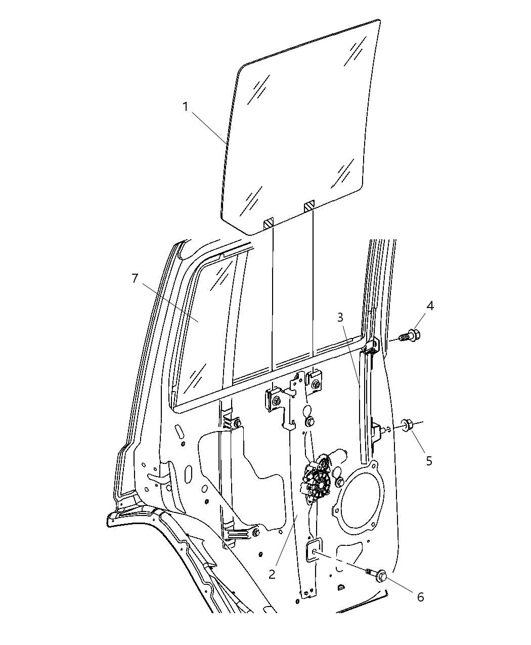 Mopar 55369230AB Channel-Rear Door Glass Lower