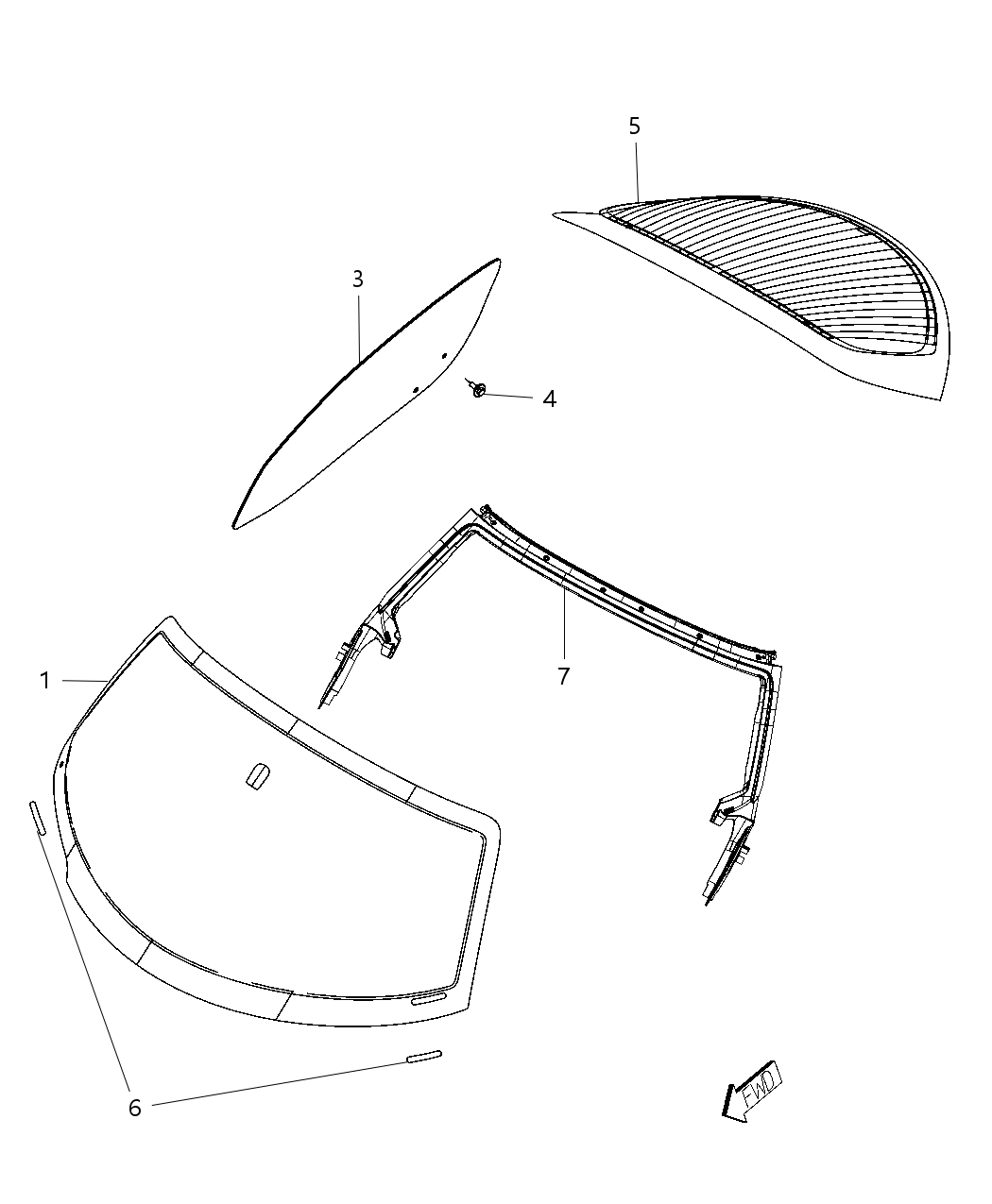 Mopar 68139882AA Frame-Windshield