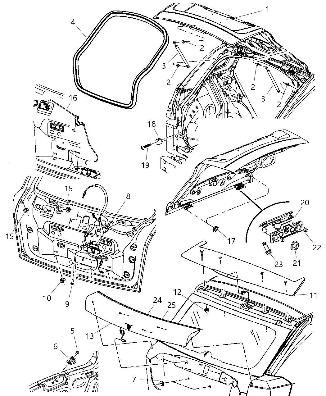 Mopar 5115748AC Liftgate Hinge