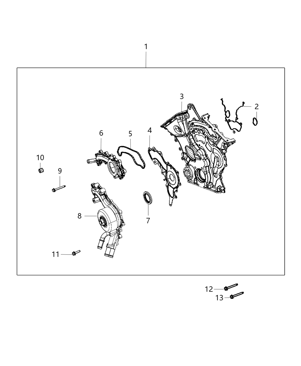 Mopar 68111624AE Water Pump