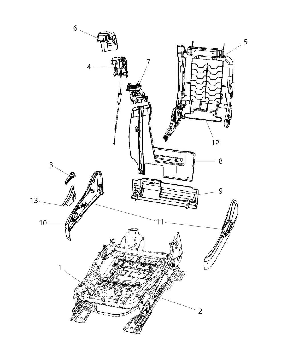 Mopar 68024912AA Towel Bar-Seat ADJUSTER Handle