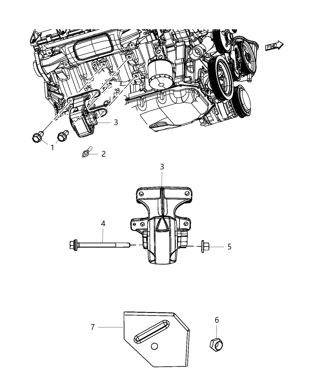 Mopar 68043230AB INSULATOR-Engine Mount