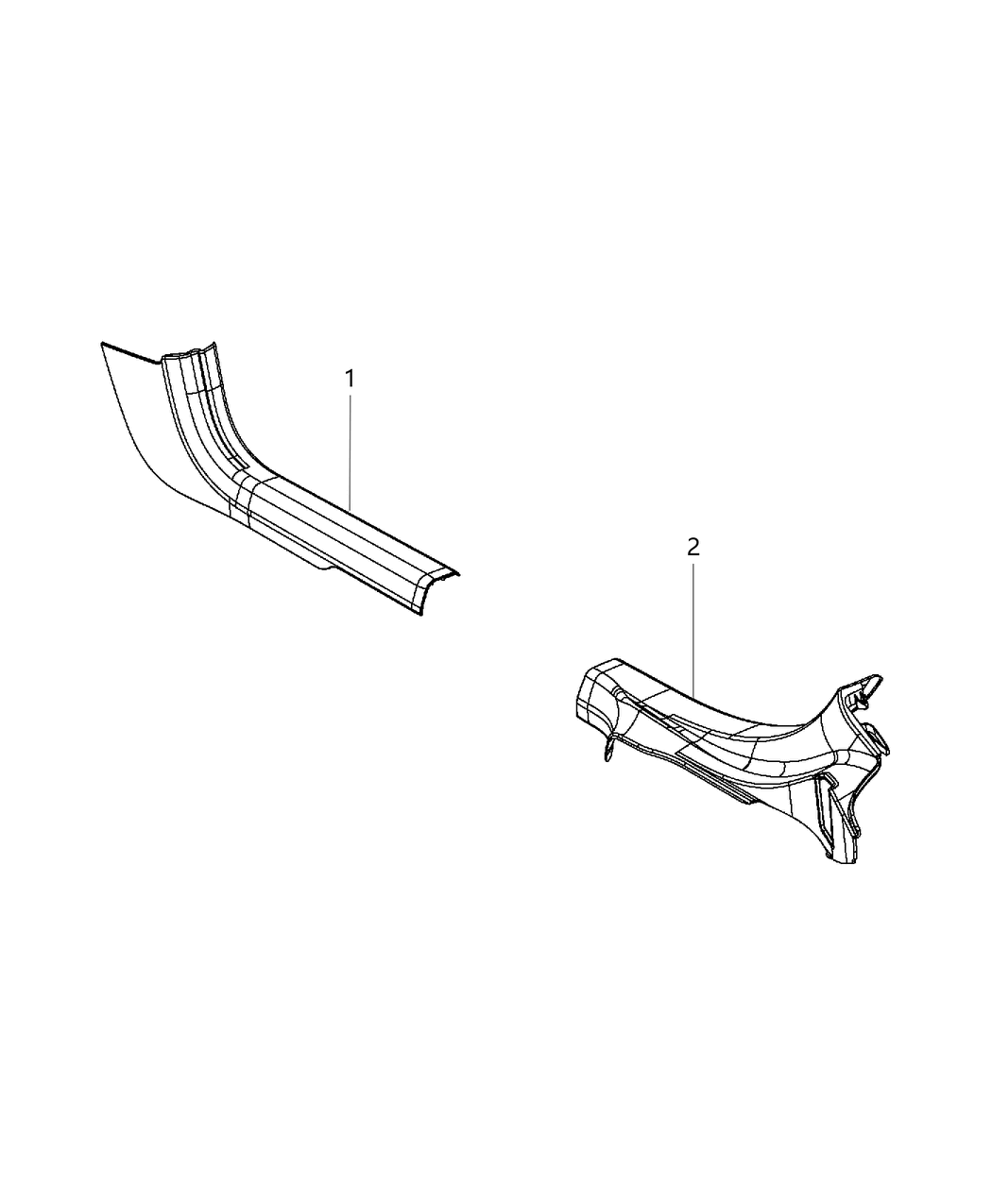 Mopar 1KL43LC5AE Panel-COWL Side Trim