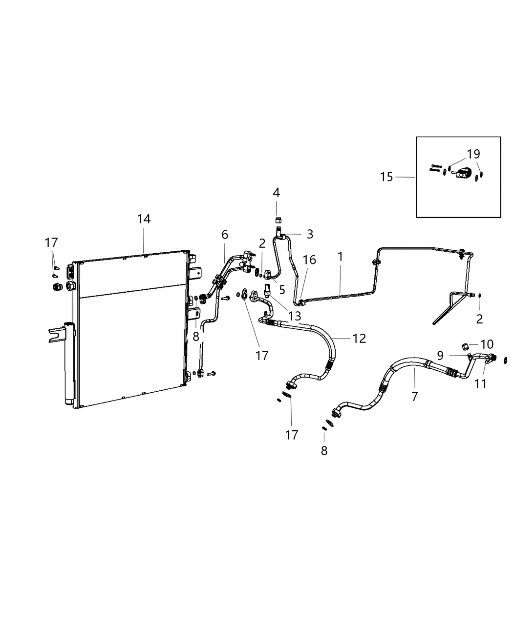 Mopar 68322496AB CONDENSER-Air Conditioning