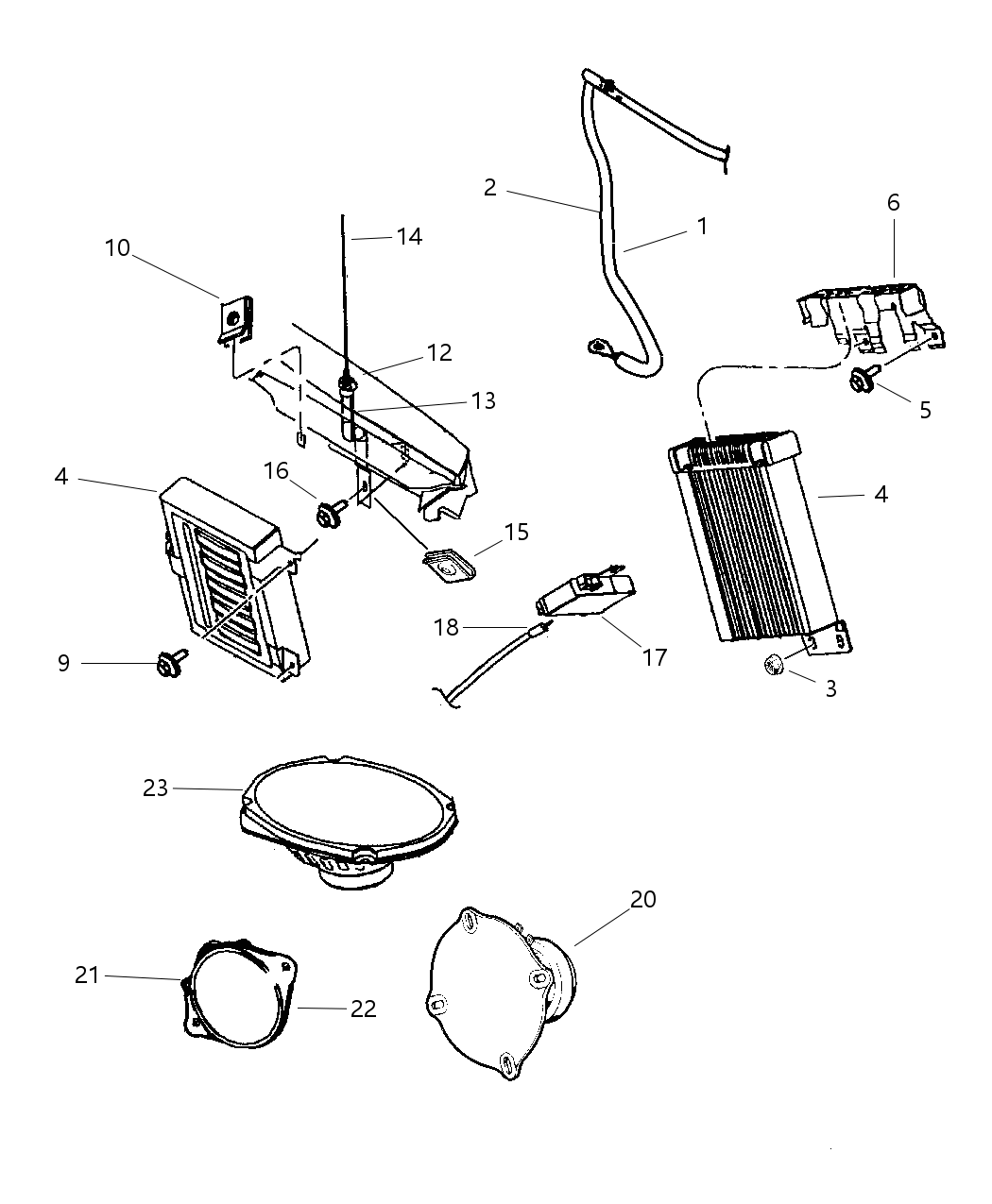 Mopar 4760871AB Cable-BACKLITE Antenna