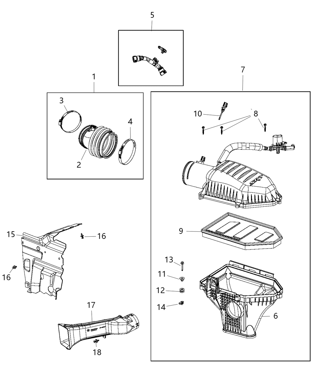 Mopar 53011069AA Air Cleaner Duct