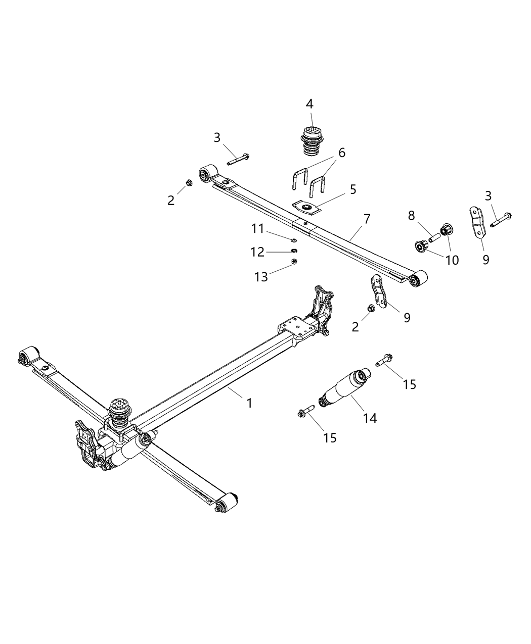 Mopar 68277409AA Rear Leaf Spring