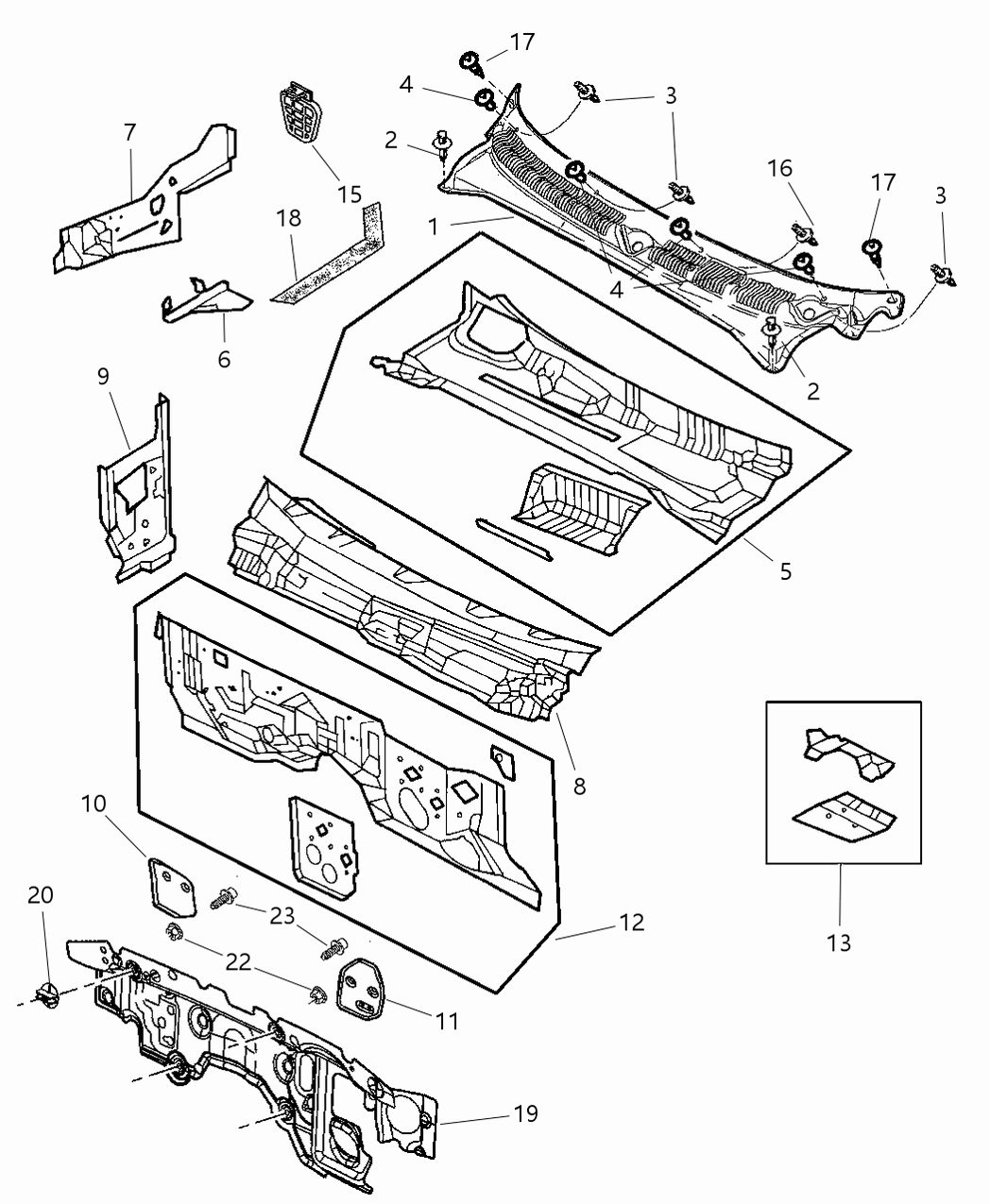 Mopar 55055986AF COWL Panel-COWL