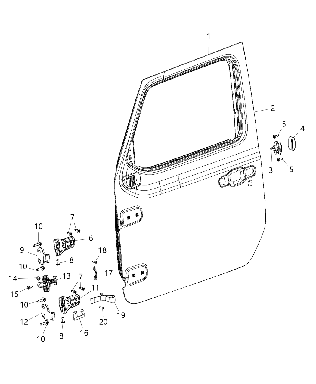 Mopar 6512312AA Nut-Door Hinge