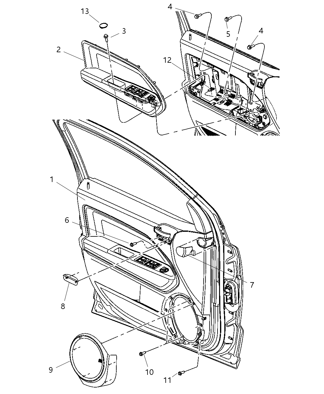 Mopar 1DL40DKAAA Panel-Door Trim Front